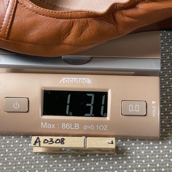 Nurture by Lamaze Shoes Womens 9.5 M Cognac Tan Leather Low Wedge Heel Scrunch - Picture 15 of 16